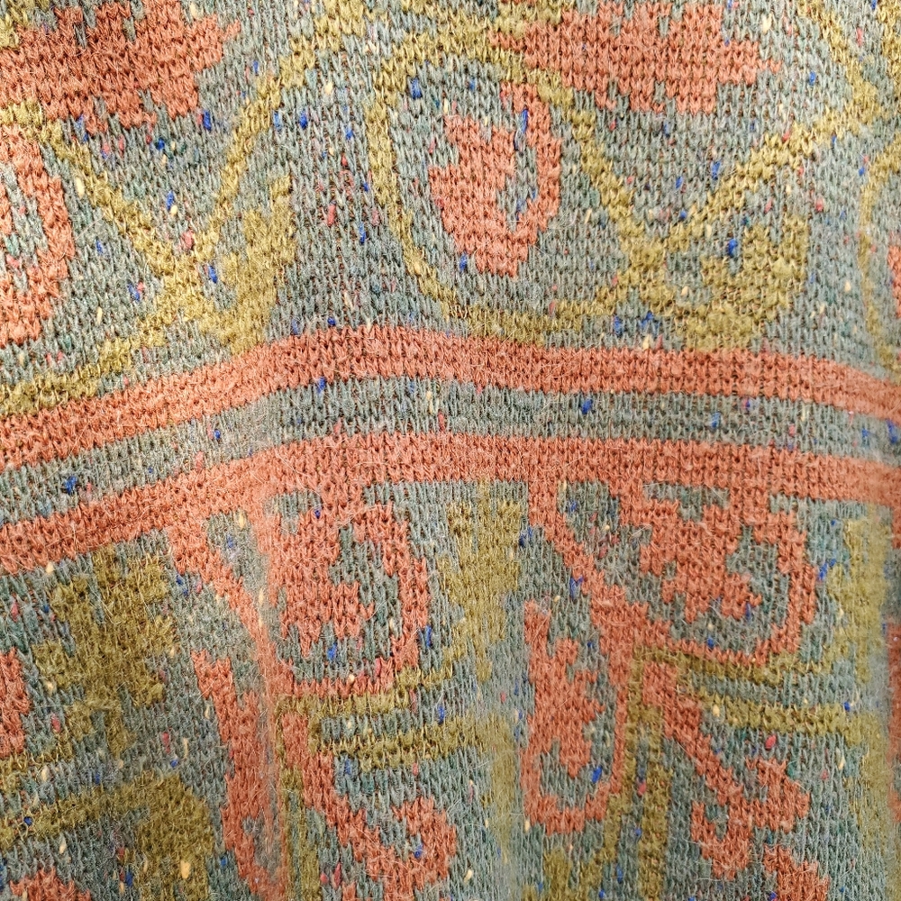 Vintage Patterned Pullover Sweater By Crocodile S… - image 3